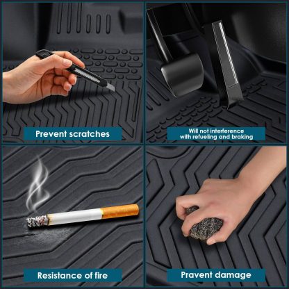 Car Floor Mats For 2023 CRV Hybrid Black All-Weather TPE Rubber Car Mats - Image 7
