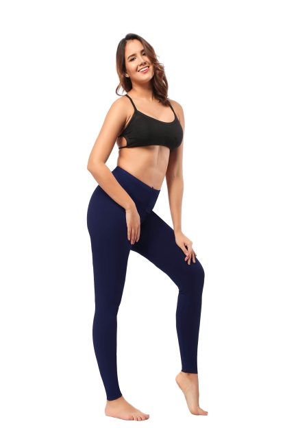 Leggings - Cropped Low-waisted Solid Color - Image 2