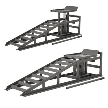 2 Pack Hydraulic Car Ramps 5T 11000lbs Low Profile Car Lift Service Ramps Truck Trailer Garage,Height Hydraulic Vehicle Ramps - Image 2