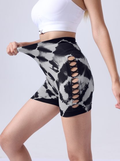 4 Pack High-Waisted Yoga Shorts For Women, Fitness Leggings, Moisture-Wicking, Breathable And Stretchy - Image 4