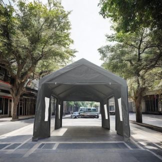 10x20ft Gazebo Party Tent Heavy Duty Canopy Carport Outdoor Portable Garage Grey