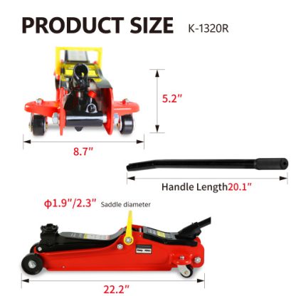 2 Ton Low Profile Floor Jack With Floor Jack Lift Range Of 3.3 Inches-15.2 Inches   Unavailable Platforms- Welfel , Temu - Image 3