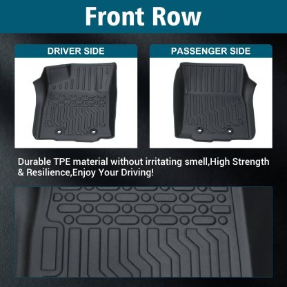 TPE Rubber Car Floor Mats For 18-23 Tacoma Double Cab - Image 6
