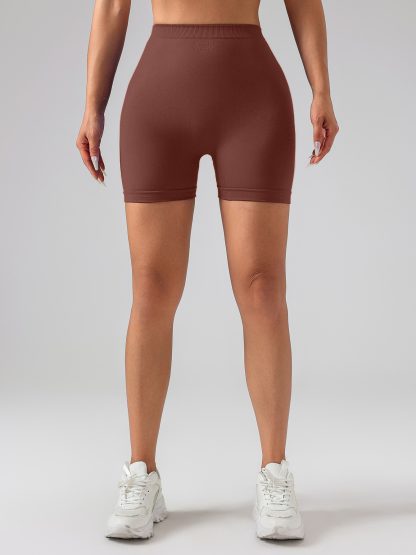 3 Pack Gym Cycling Elastic Tight Breathable V-shaped Hip Sports Shorts New Nylon Yoga Solid Color Seamless Yoga Shorts - Image 3