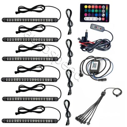 6x Car Underglow Neon Accent Strip Lights Kit RGB Million Multi-Color Music Lamp - Image 5