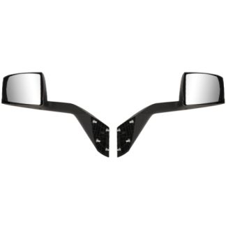 2Pcs Black Hood Mirrors Assembly Fit For Volvo VNL 2000-2015, Pair Of Heavy Truck Mirror With Mounting Kit Driver And Passenger Side