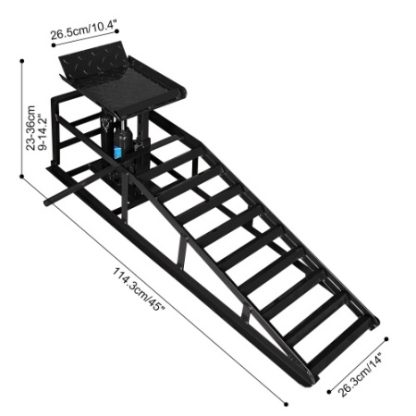 Hydraulic Car Ramps, 2 Pack Car Ramp High Lift, 11000LBS Automotive Truck Cars Service Ramps, Low Profile Oil Change Ramps With Support Jack For Car Truck Trailer Garage Repair - Image 6