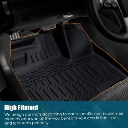 Car Floor Mats For 2023 CRV Hybrid Black All-Weather TPE Rubber Car Mats - Image 6