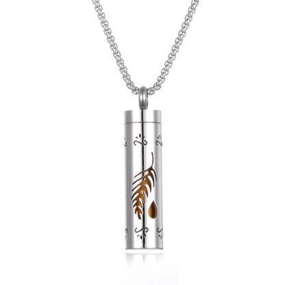 Aromatherapy Pendant Perfume Bottle Essential Oil Titanium Steel - Image 5
