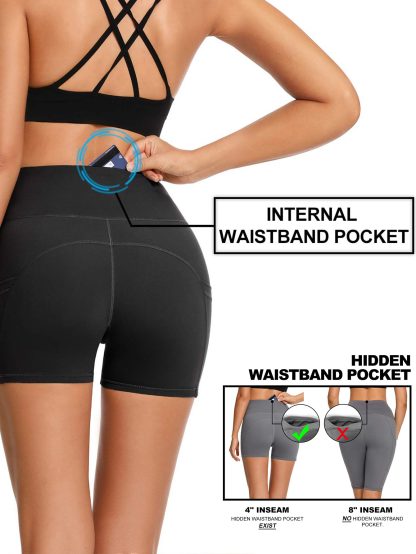 Yoga Pants - Three Points High Waist, 3 Pairs Of Black, Black Tie-dye, Blue Purple Starry Sky - Image 8