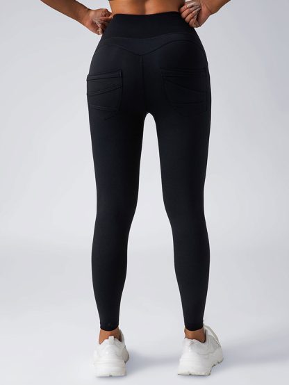3 Pack Womens Yoga Leggings 4-Way Stretch High Waisted Tummy Control Pant With Pocket Workout Athletic Gym Casual Pants - Image 3