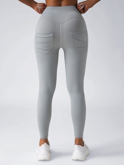 3 Pack Womens Yoga Leggings 4-Way Stretch High Waisted Tummy Control Pant With Pocket Workout Athletic Gym Casual Pants - Image 5