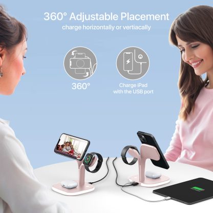 5-in-1 Magnetic Real Wireless Desktop Fast Charging Station For Multiple Devices - Image 2