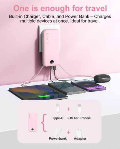 With AC Socket For Fast Charging, It Comes With A Dual-wire Digital Display Power Bank - Image 3