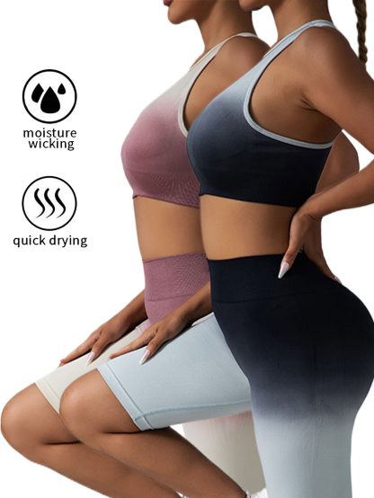 2 Pack Y Back Sports Bras For Women Spaghetti Thin Strap Workout Bras Wirefree Padded Racerback Yoga Bras - Image 8
