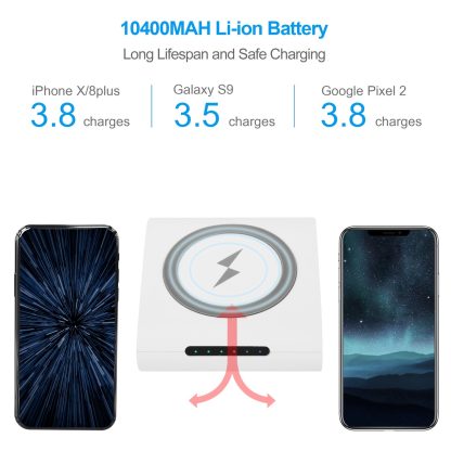 1Pc 10400mAh Qi Wireless Charging Power Bank  For IOS Phone XS MAX XR Galaxy S10 S9 Note 9 - Image 6