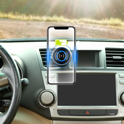 1Pc Magnetic  Qi Wireless Car Charger Car Phone Charger For IOS Phone XS MAX XR Galaxy S10 S9 Tablet GPS Device - Image 5