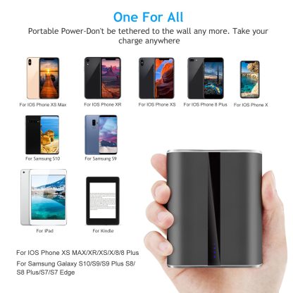 1Pc 12000mAh Portable Charger With Dual USB 3.1A Output Power Bank Ultra-Compact External Battery Pack Fast Charging - Image 8