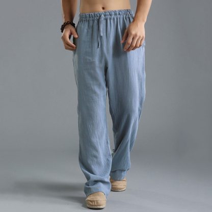 Men's Breathable Linen Loose Casual Sports Pants - Image 9