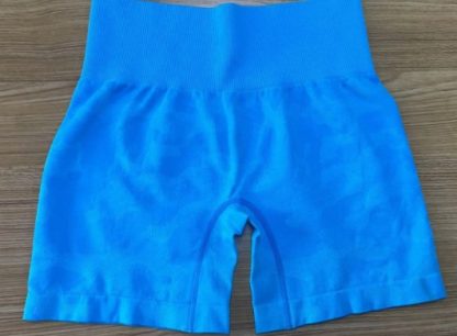 Women's Camo Jacquard Seamless Gym Shorts - Image 3