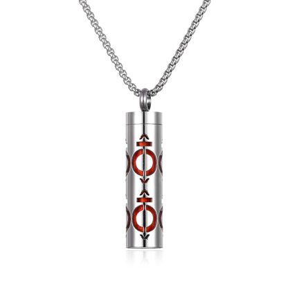 Aromatherapy Pendant Perfume Bottle Essential Oil Titanium Steel - Image 2