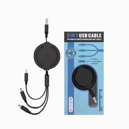 Three-in-one Mobile Phone Data Cable, Free Switching Of Interfaces, Multi-device Charging Is Super Convenient. - Image 4