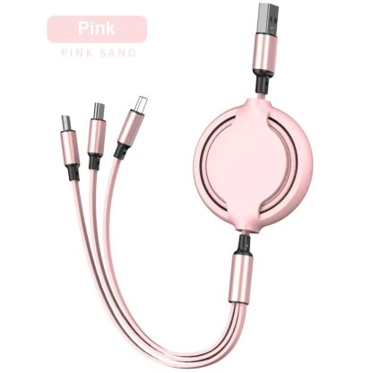 Three-in-one Mobile Phone Data Cable, Free Switching Of Interfaces, Multi-device Charging Is Super Convenient. - Image 3