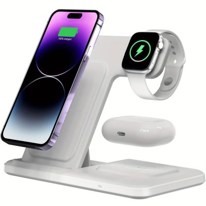 15W Fast Charging Three-in-one Wireless Charger - Image 4