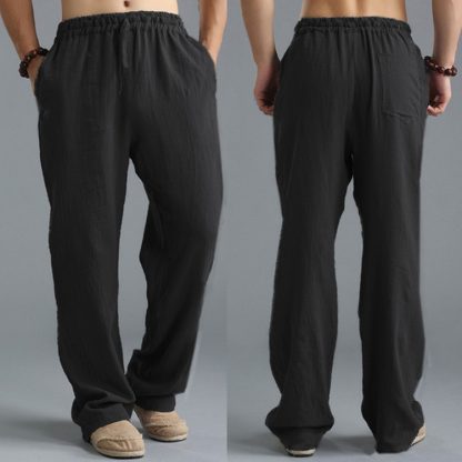 Men's Breathable Linen Loose Casual Sports Pants - Image 7