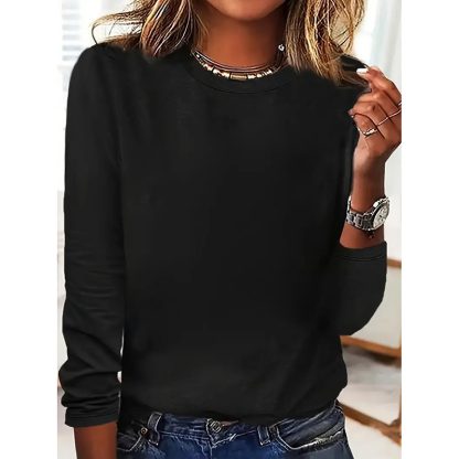 4 Pack Womens T Shirts Long Sleeve Crew Neck Basic Tee Soft Casual Loose Fit Fall Tops Outfits - Image 4