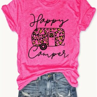 Car - Printed Round Neck Vest - Casual And Loose - Daily Wear - Women's Clothing