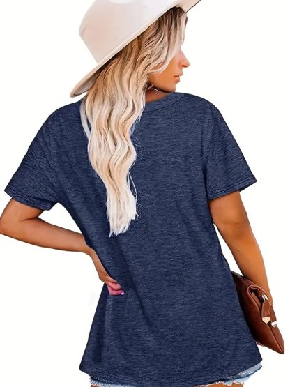 English Letters - Printed Round Neck Vest - Casual And Loose - Daily Wear - Women's Clothing - Image 2
