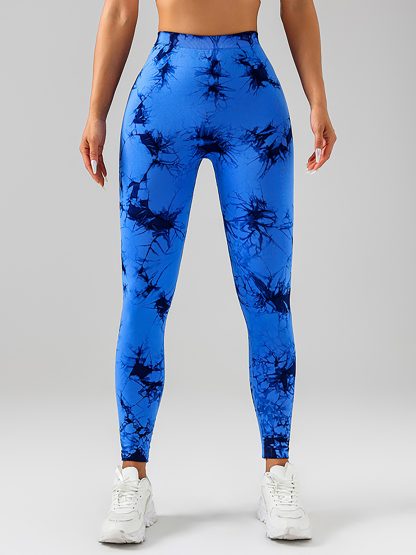 4 Pack Women's Scrunch Workout Leggings, High Waisted Butt Lifting Tie-dye V Back Waist Seamless Gym Yoga Leggings, Workout Leggings For Women Jada Leggings - Image 10