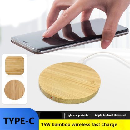 Bamboo Vertical Wireless Charging, Home, Office, Travel Universal, Dual-coil Design, Horizontal And Vertical Screen Can Be Charged, Compatible With All Kinds Of Wireless Charging Equipment - Image 8