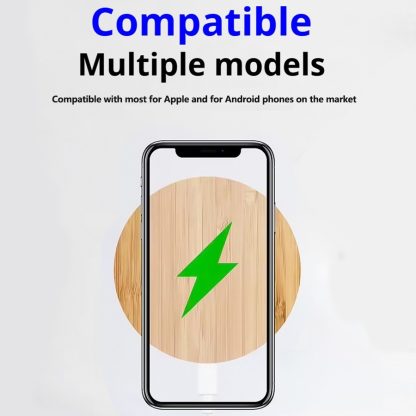 Bamboo Vertical Wireless Charging, Home, Office, Travel Universal, Dual-coil Design, Horizontal And Vertical Screen Can Be Charged, Compatible With All Kinds Of Wireless Charging Equipment - Image 3