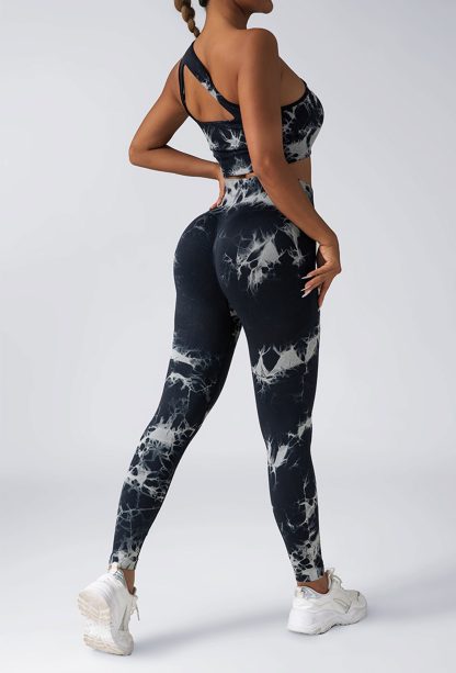 Women Scrunch Workout Leggings Butt Lifting High Waisted Yoga Pants - Tie Dye Seamless Booty Gym Tights - Image 10