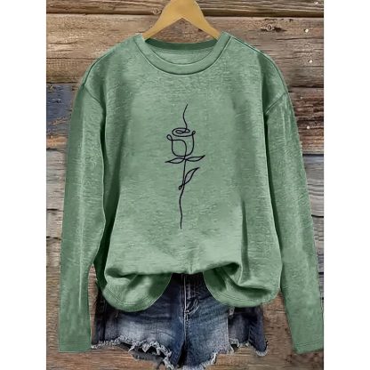 Women's 3-Pack Graphic Tee Long Sleeve Tops Casual Loose V Neck T Shirts - Image 2