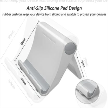 2-Pack Phone Stand For Desk - Universal Adjustable Holder For All Smartphones, Lightweight & Portable Desktop Stand With Non-Slip Base, Sturdy Durable Design For Office & Home Use - Image 7