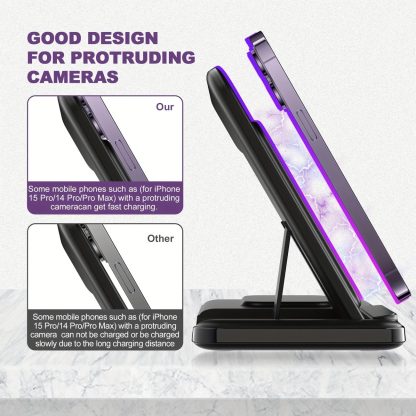 15W Fast Charging Three-in-one Wireless Charger - Image 7