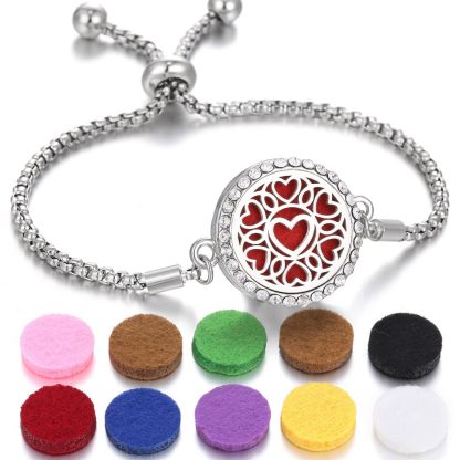 2024 New Kaleidoscope Aromatherapy Bracelet Perfume Essential Oil Diffuser Locket Bracelet Charms Women Aroma Diffuser Jewelry - Image 9
