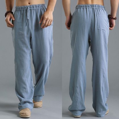 Men's Breathable Linen Loose Casual Sports Pants - Image 5